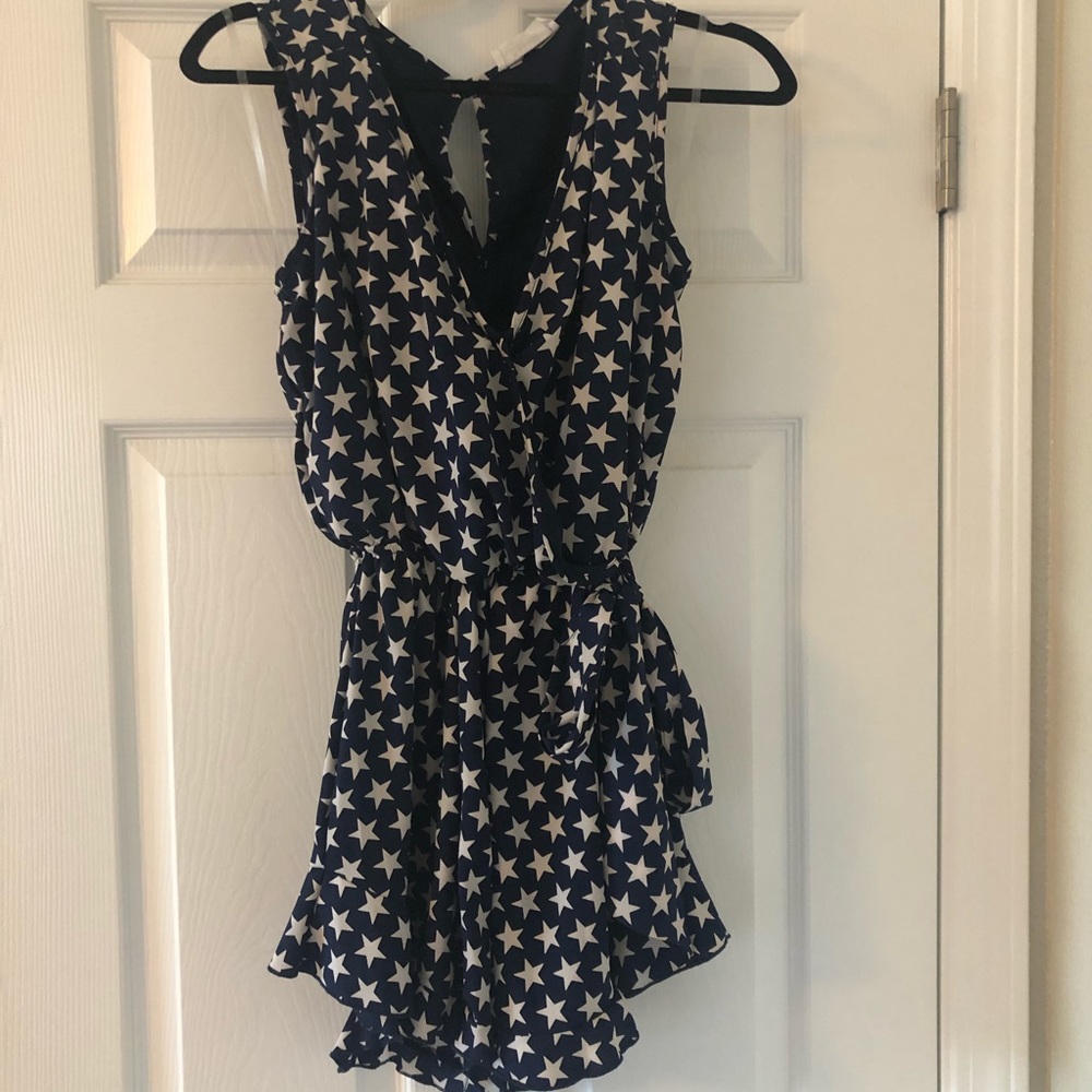 Stars and Stripes faux wrap romper! ⭐️⭐️